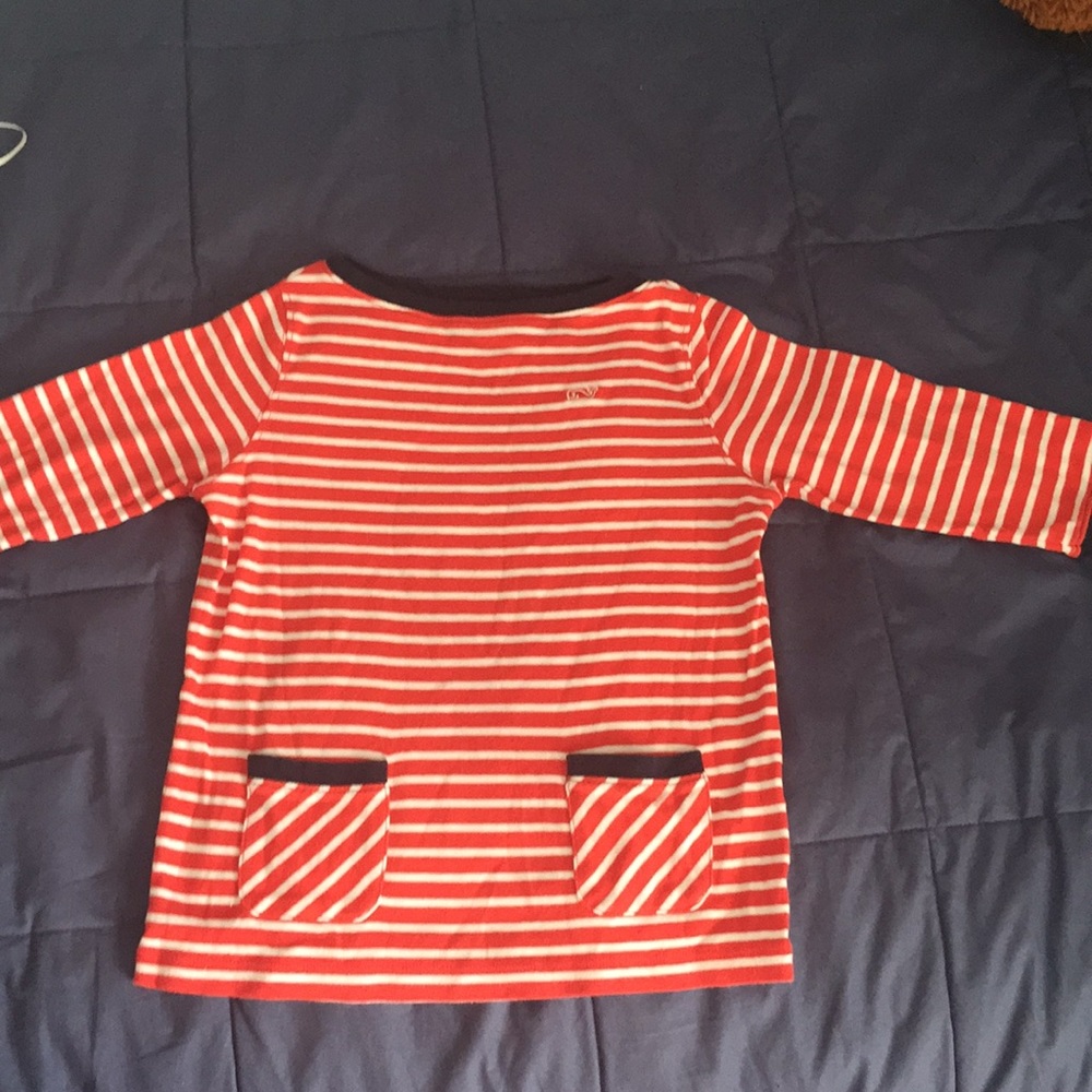 Red and white stripe Vineyard Vines shirt size 5-6
